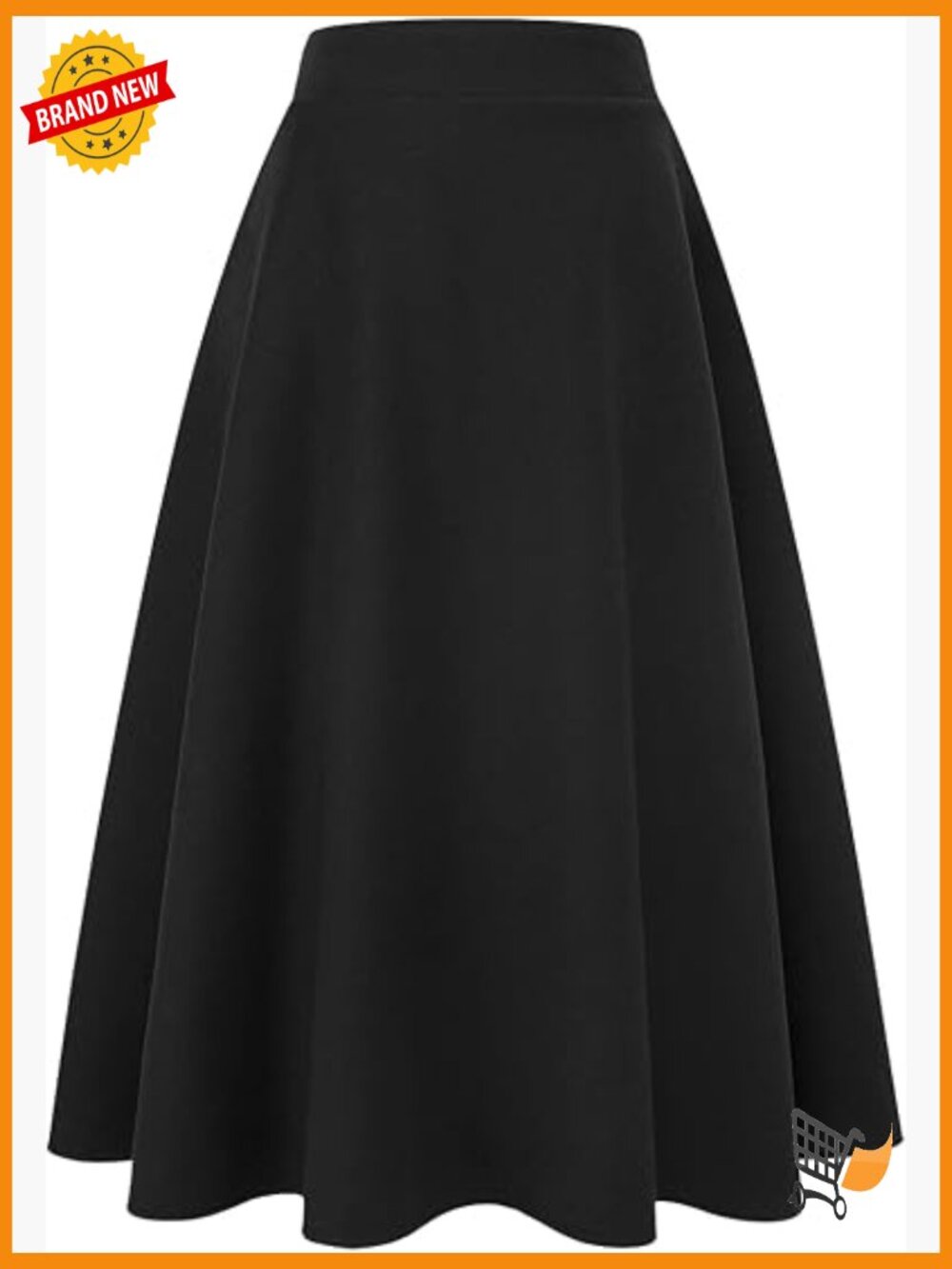 Womens Plaid Wool Skirt A-Line High Waist Maxi Long with Pockets